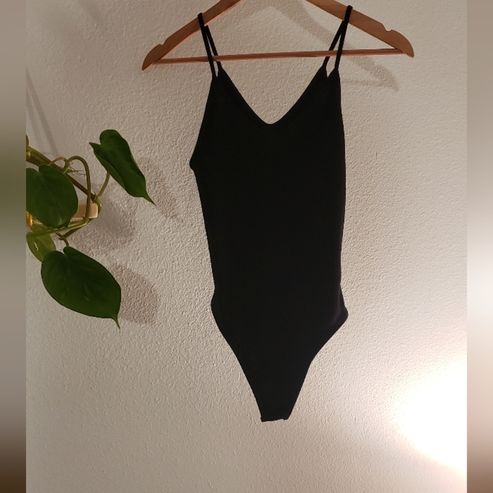 American Eagle black bodysuit w/ thong, NWOT